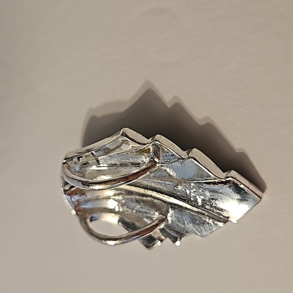 AVON Art Deco Style Enamel & Rhinestone Silvertone Pendant - Picture 4 of 5